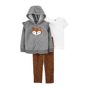360. Carters Child of Mine Toddler Girl 3pc Outfit Set
